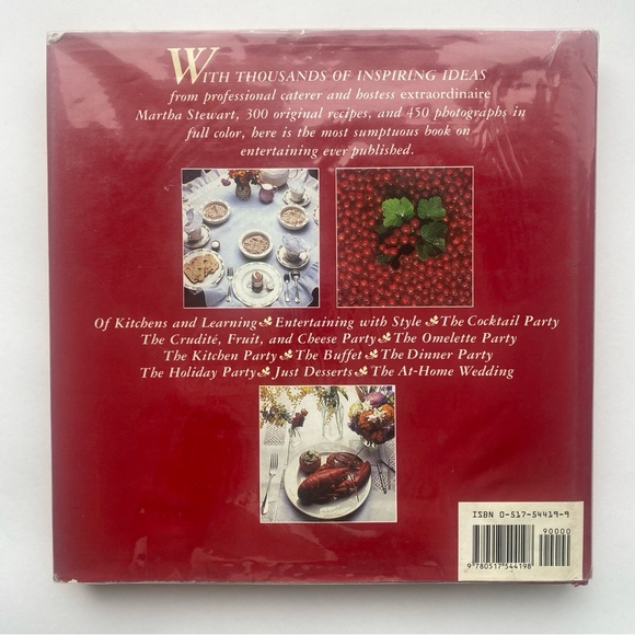 MARTHA STEWART Vintage 1982 "Entertaining" Hardcover Dust Jacket First Edition R - Picture 2 of 11